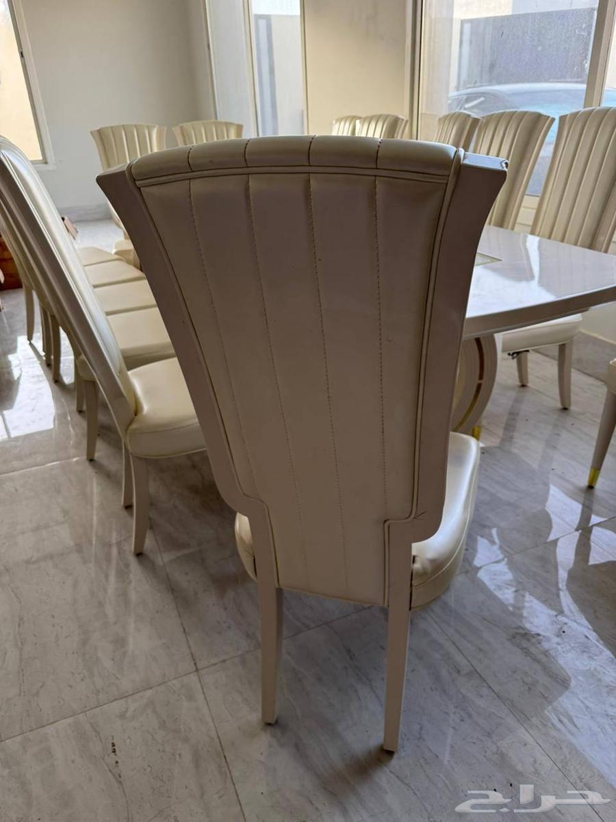 Dining table with 14 chairs and four-compartment cabinet64528224701826114