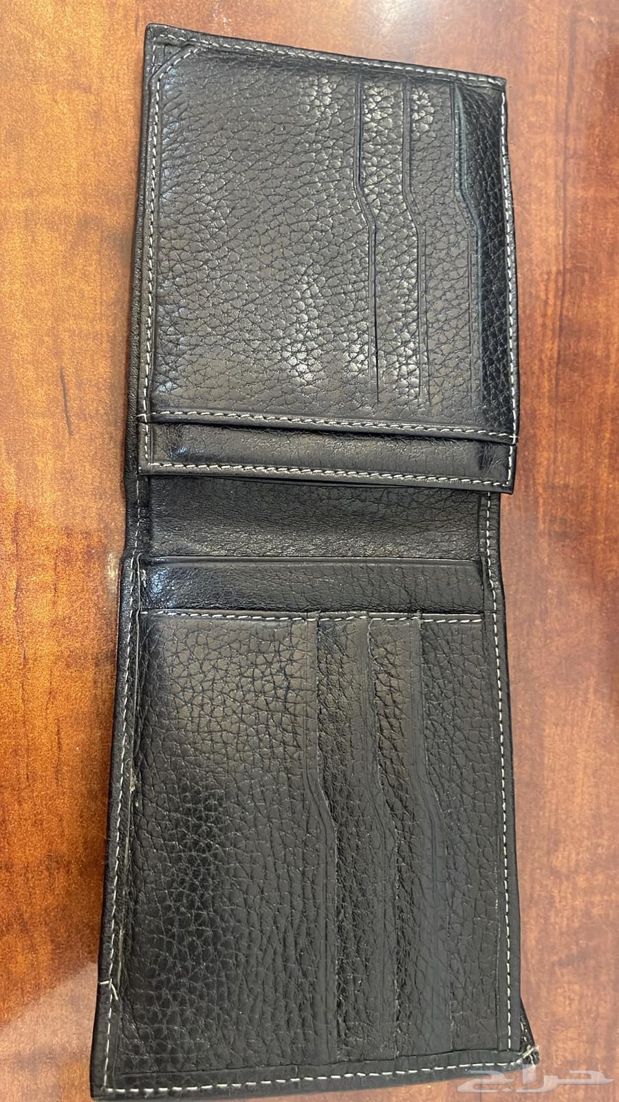 محفظة رجالية جلد أصلي لون أسود64540836926978112