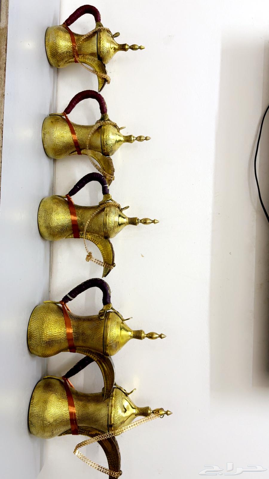 طقم دلال حب رمان نحاس 5حبات64538289339651110