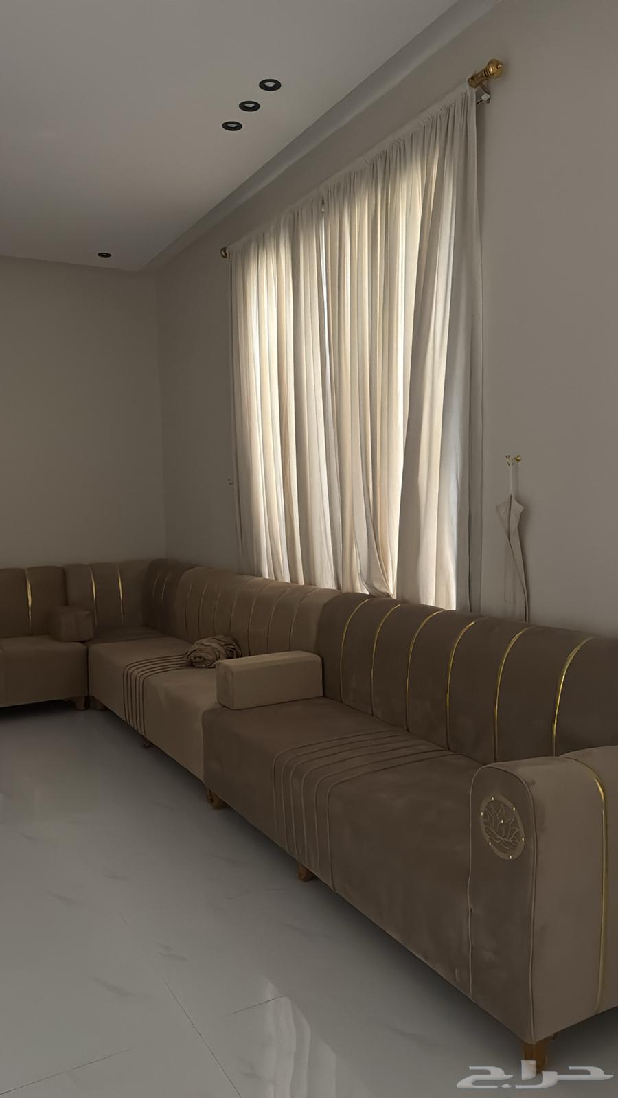 كنب متصل 11 شخص إلى 14 شخص جديد مع ستارته م تركبت64540452678145111