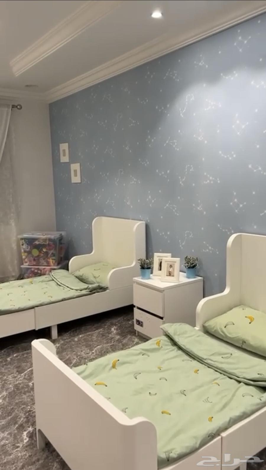 أسرة نوم أطفال من ايكيا مع ملحقاته64542500937857112