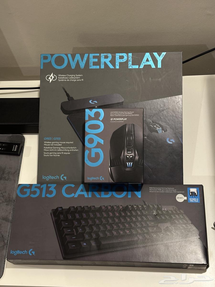 للبيع (ماوس وماوس باد لاسلكيي وكيبورد) من لوجيتك نظيفة جدا64535364752257110