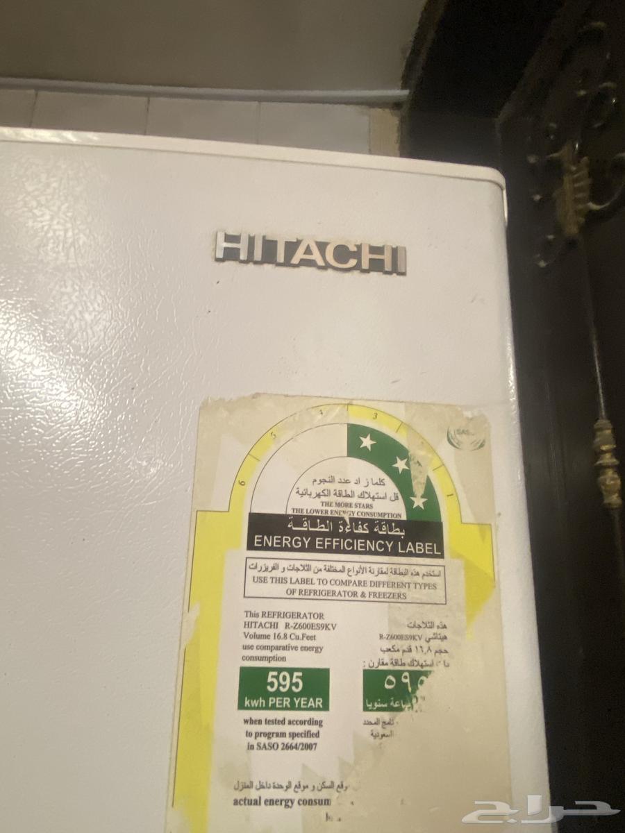 ثلاجه هتاشي جميله جدا ونظيفه خاله من المخوش والظربات تبريد64541165348481114