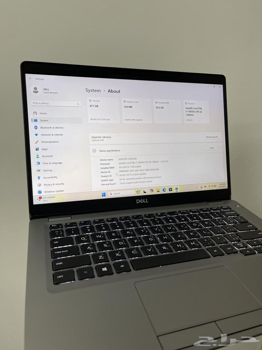 Dell Laptop i7 10th Generation (Touch)64542643123331112