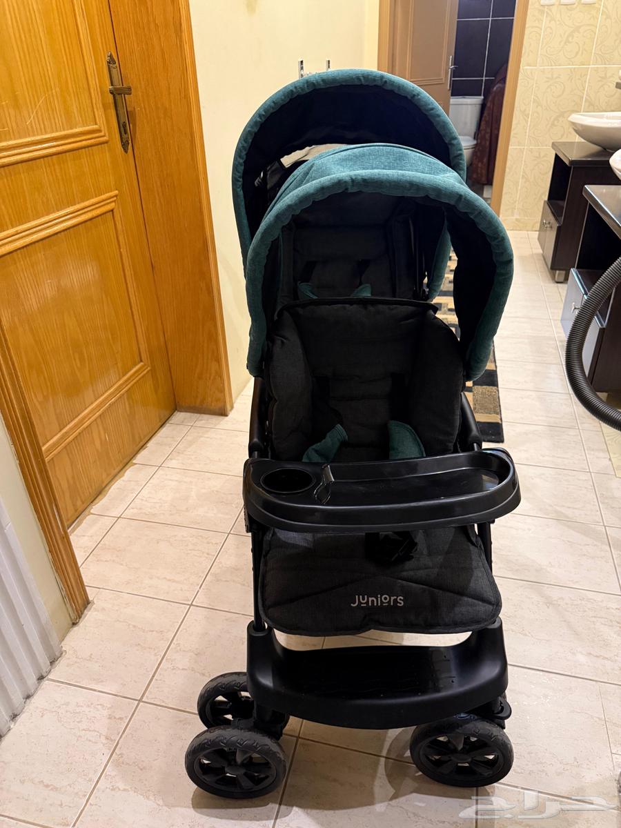 عربة اطفال دبل كبين شبه جديدة64535568985091111