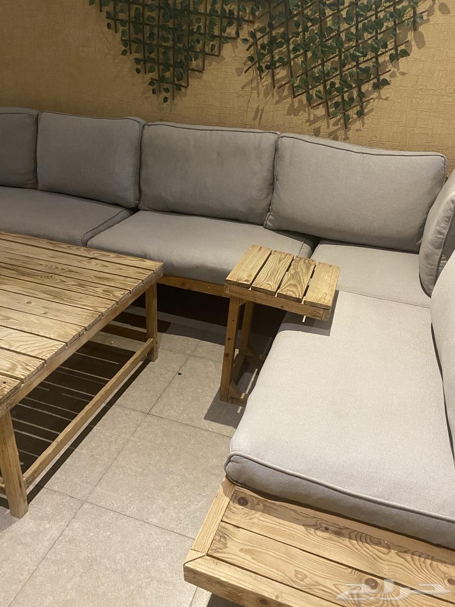 كنب زاويه مستعملنضللب مع جلسة خارجية64539953373314113