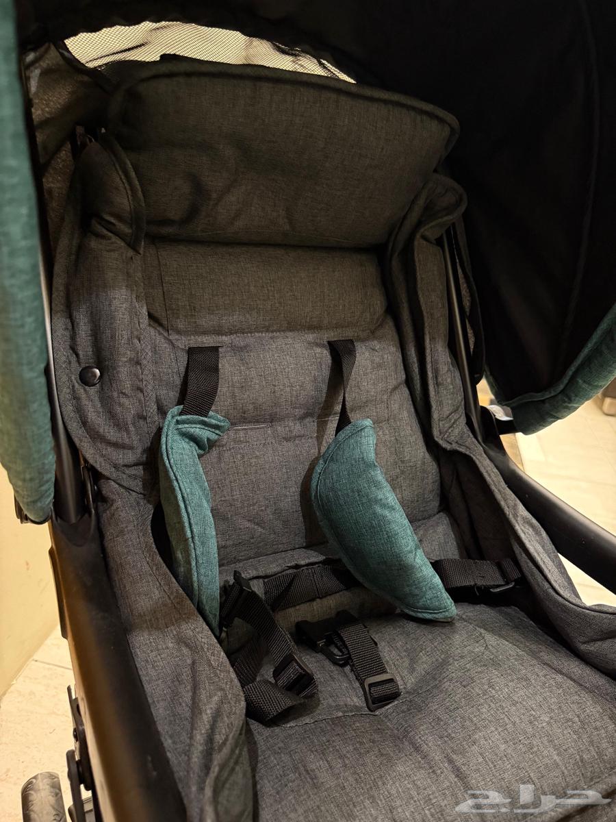 عربة اطفال دبل كبين شبه جديدة64535568985091112