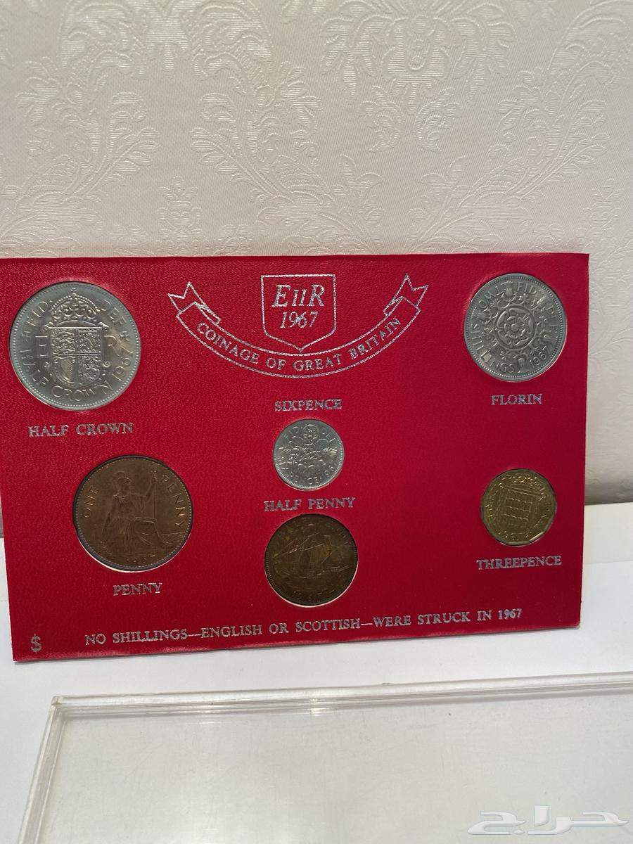 مغلف عملات معدنيه بريطاني 1967م تراث قديم للبيع64434100777090111