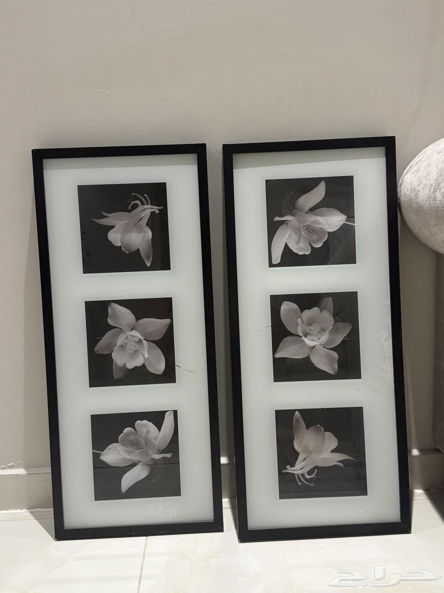 طاولة ولوحات من ايكيا و سرير مواليد نظيفة64538303281794112