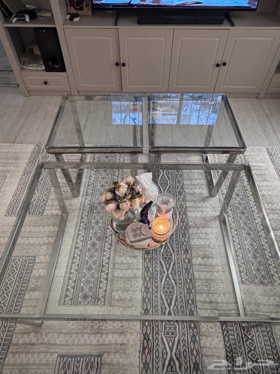 Ikea Zaiti sofa and coffee tables and side tables64537449731971111