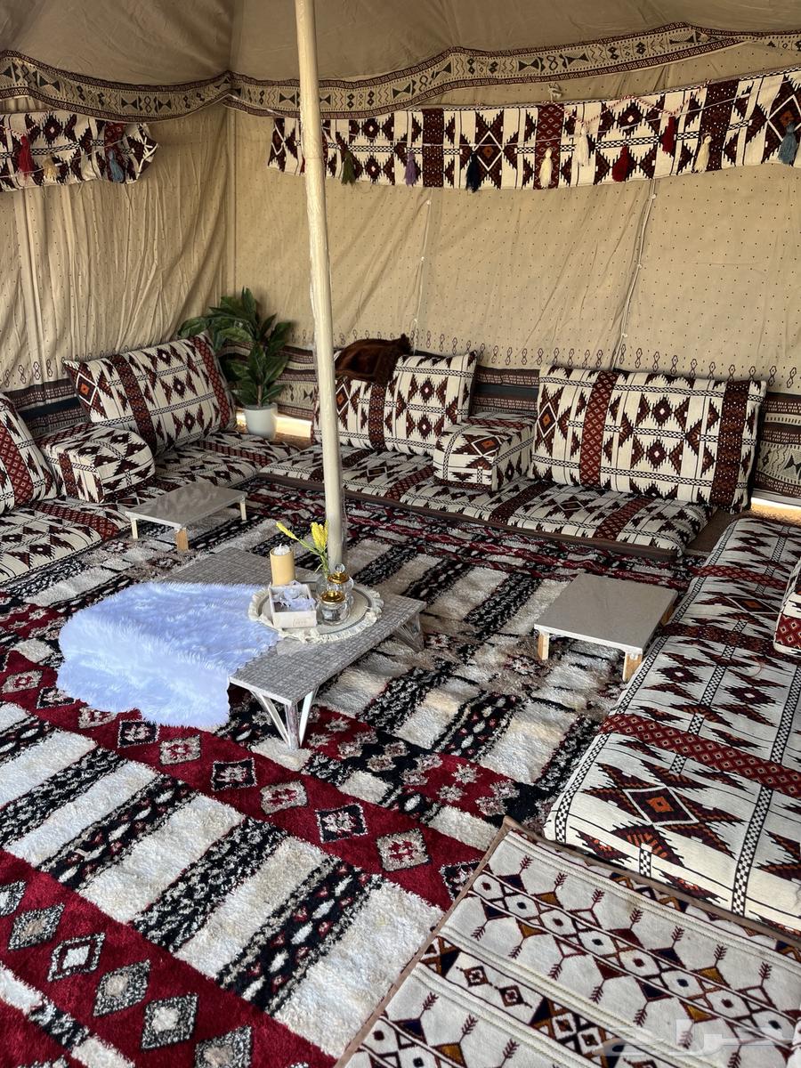 Tent size 4x4 with all its accessories, mattresses, seating areas, and rockiya supports64540836840450111