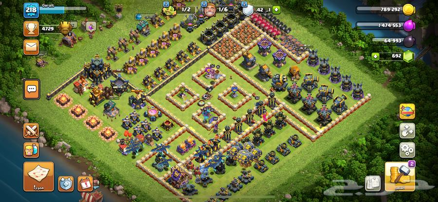Semi-Max village with maxed out defense and storage at selling price64541522825985111