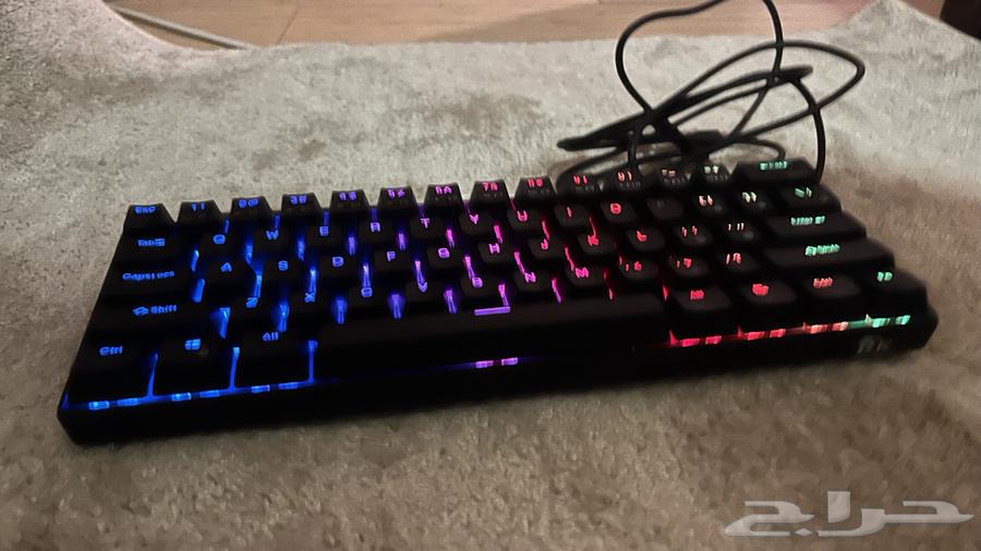 كيبورد ميكانيكي RK61 إضاءة RGB حجم 60 سلكي سويتش بني64538707132291111