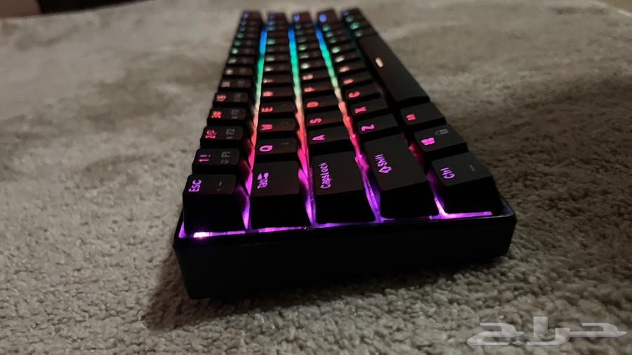 كيبورد ميكانيكي RK61 إضاءة RGB حجم 60 سلكي سويتش بني64538707132291114