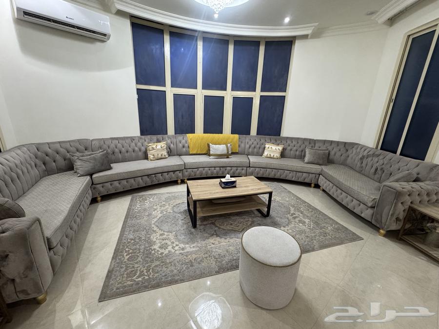 6-piece semi-new sofa, circular sofa for 8 people, two chairs and a table64541193696385112