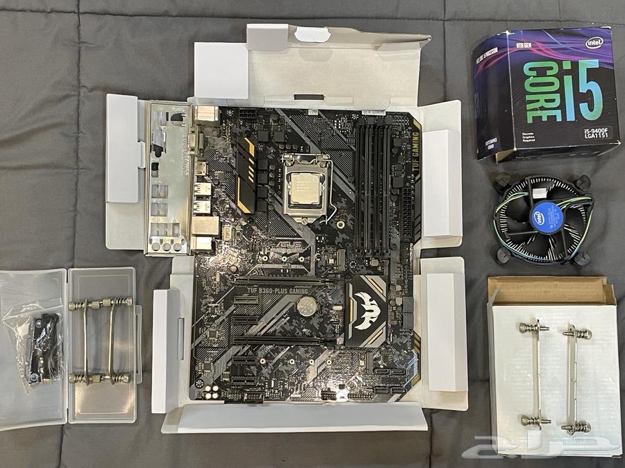 طقم i5-9400F   TUF B360 للبيع نظيف64536168126338110