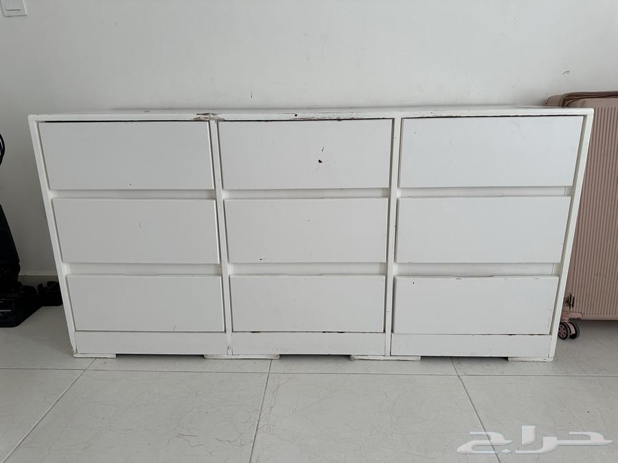 للبيع دولاب ابيض 9 ادراج64537672737282112