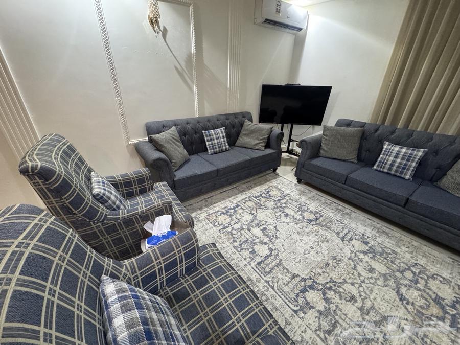 6-piece semi-new sofa, circular sofa for 8 people, two chairs and a table64541193696385111