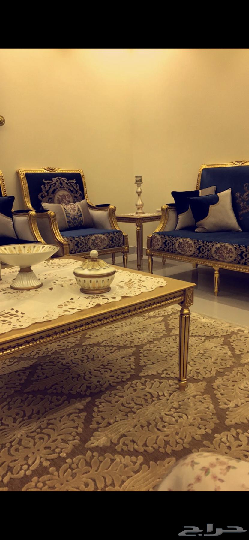 كنب مجلس استخدام نظيف جدا  4 قطع كبيره و 2 كراسي و ستاره64537965592707112