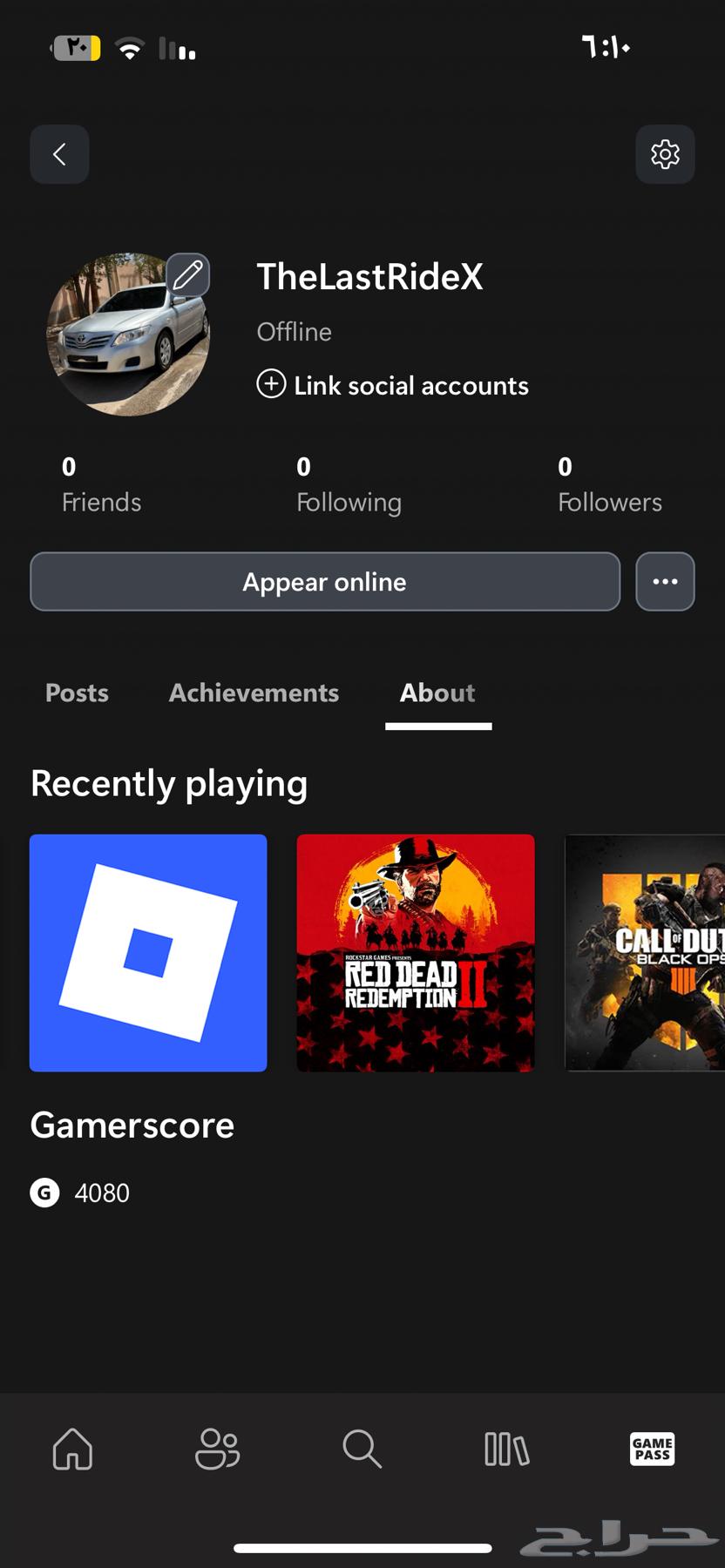 حساب اكس بوكس للبيع64536223906049111