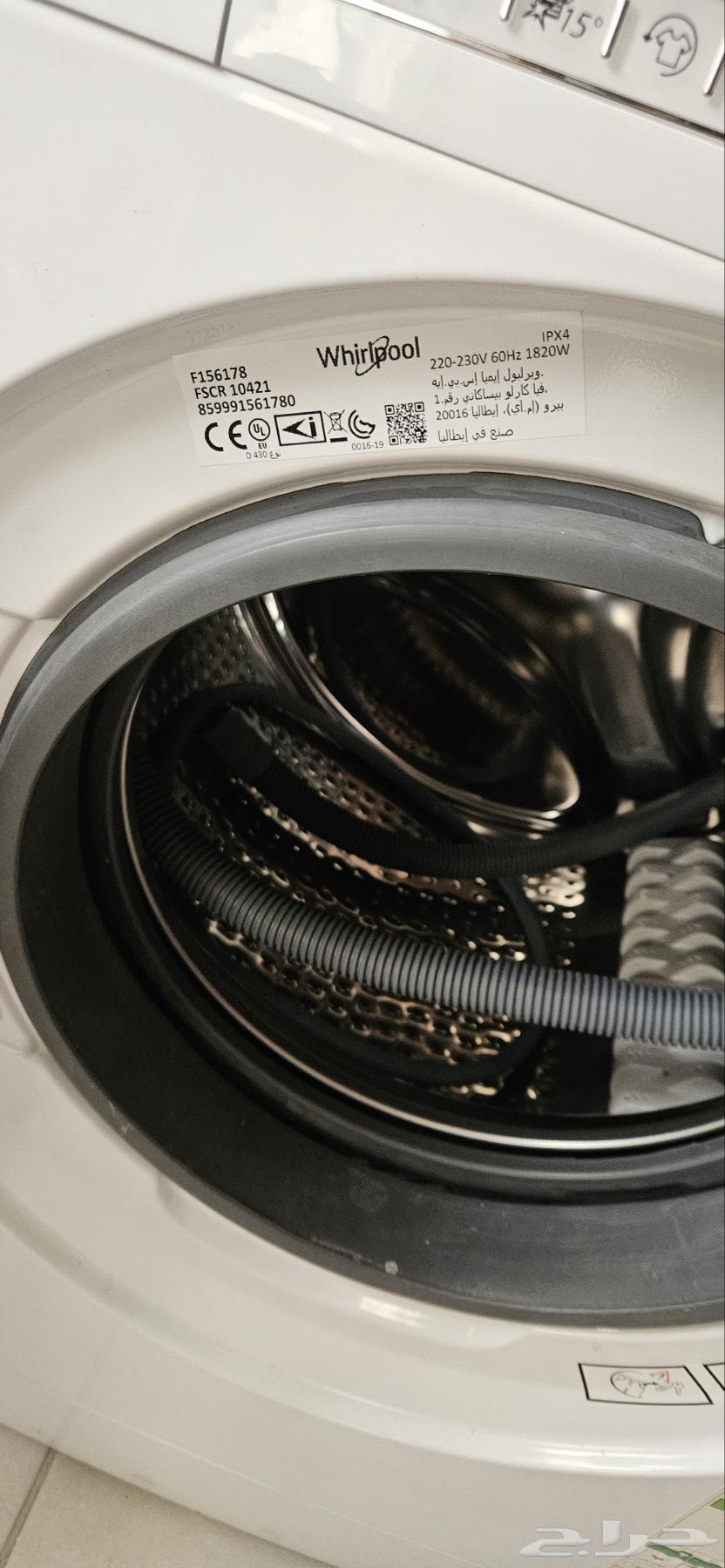 غسالة ملابس شبه جديده whirlpool64543478265219112