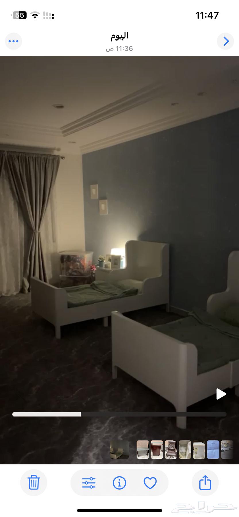 أسرة نوم أطفال من ايكيا مع ملحقاته64542500937857111