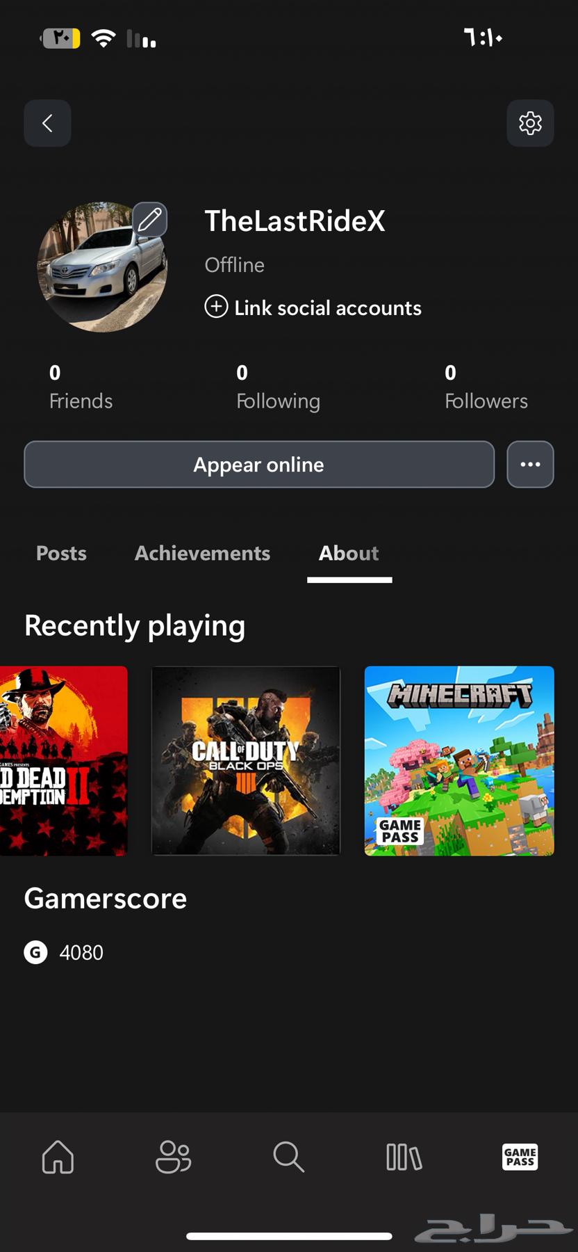 حساب اكس بوكس للبيع64536223906049110