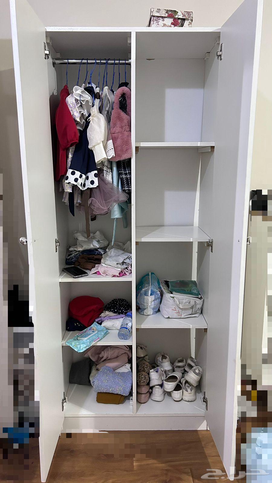 دولاب درفتين ابيض للبيع المستعجل64543662238211113