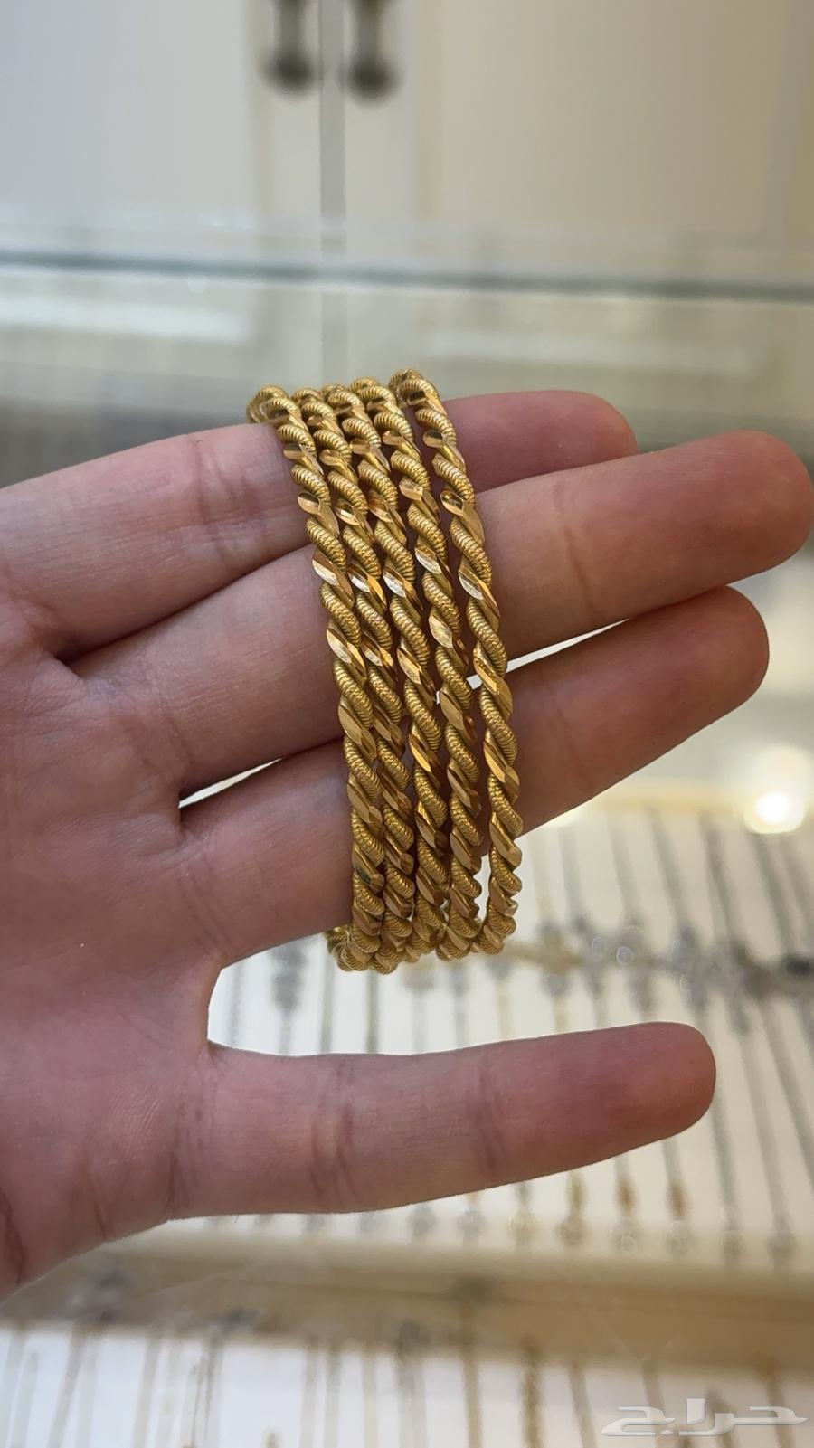 21K Pure Gold Bracelets, Cast, Ornamental and Storage, Size 2164554062676225110