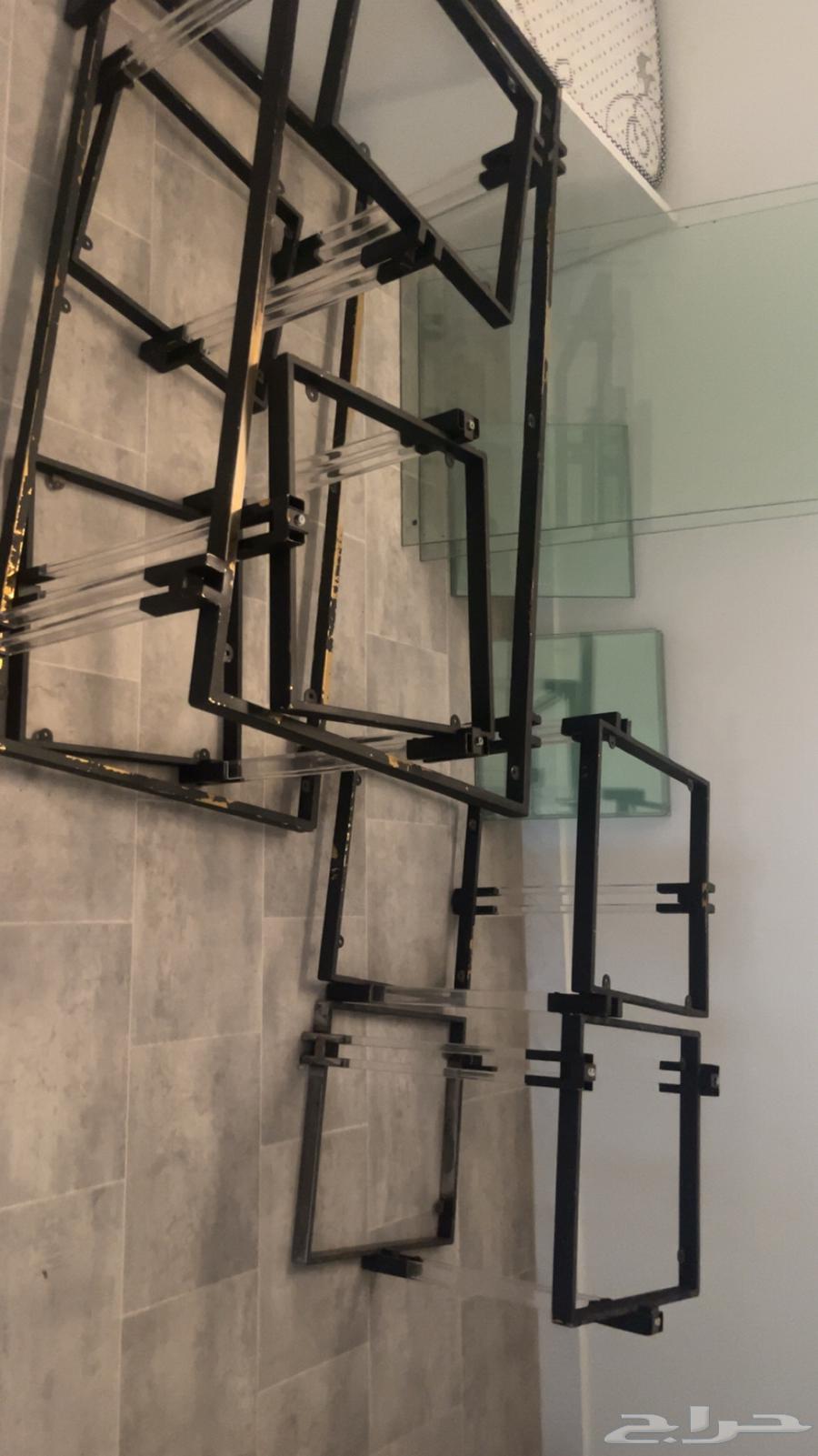 طاولة صالة خمس قطع زجاج استيل64549093083137110