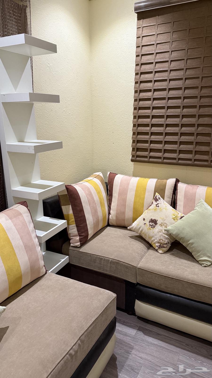 Sofa for sale, brand new with 3 stars and shelf cabinet64553257364225114