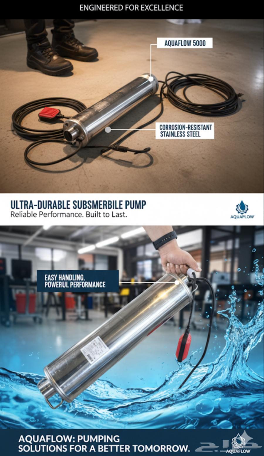 مضخة غاطسة ستيل شبه جديدة للبيع64552958990595112