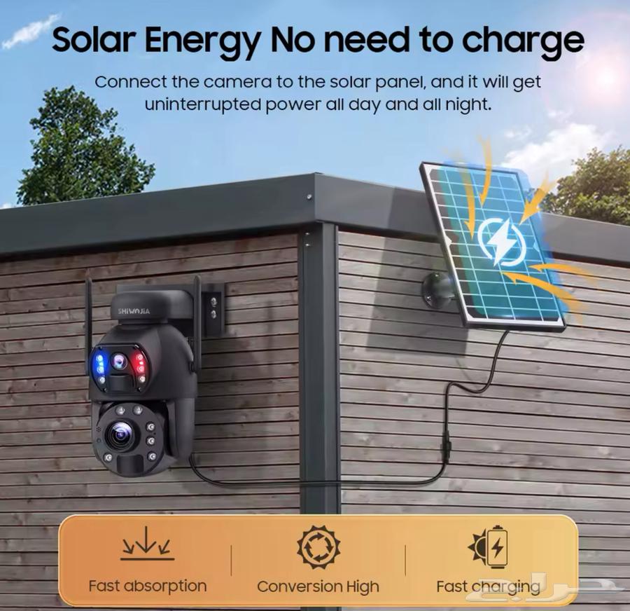 (New) Solar-powered metal camera with dual 8MP lens and SIM card64551276689538111