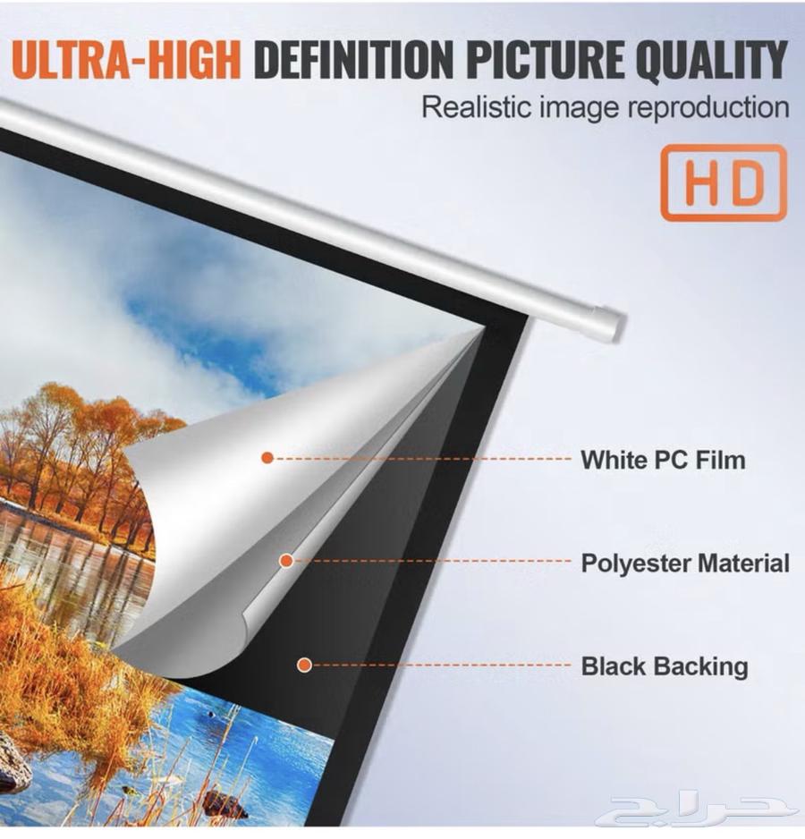 شاشة بروجكتر 120 بوصة كهربائية جديدة64547040850433112