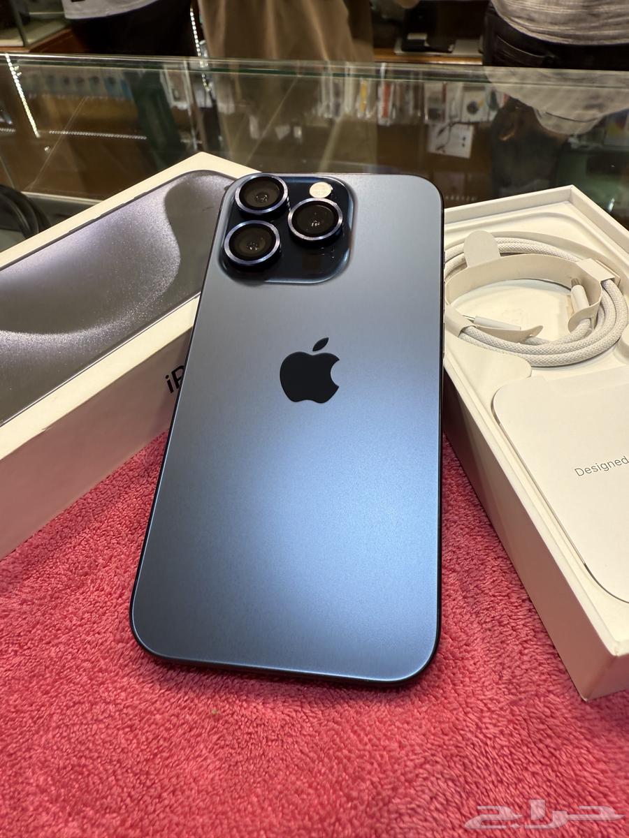 آيفون 15 برو 128 قيقاء بطارية 88  مع كرتونه وكامل اغراضه64552548008195111