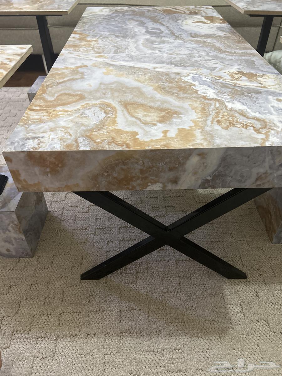 Table consisting of five pieces (one large rectangular table and 4 service tables, very clean)64549457864323110