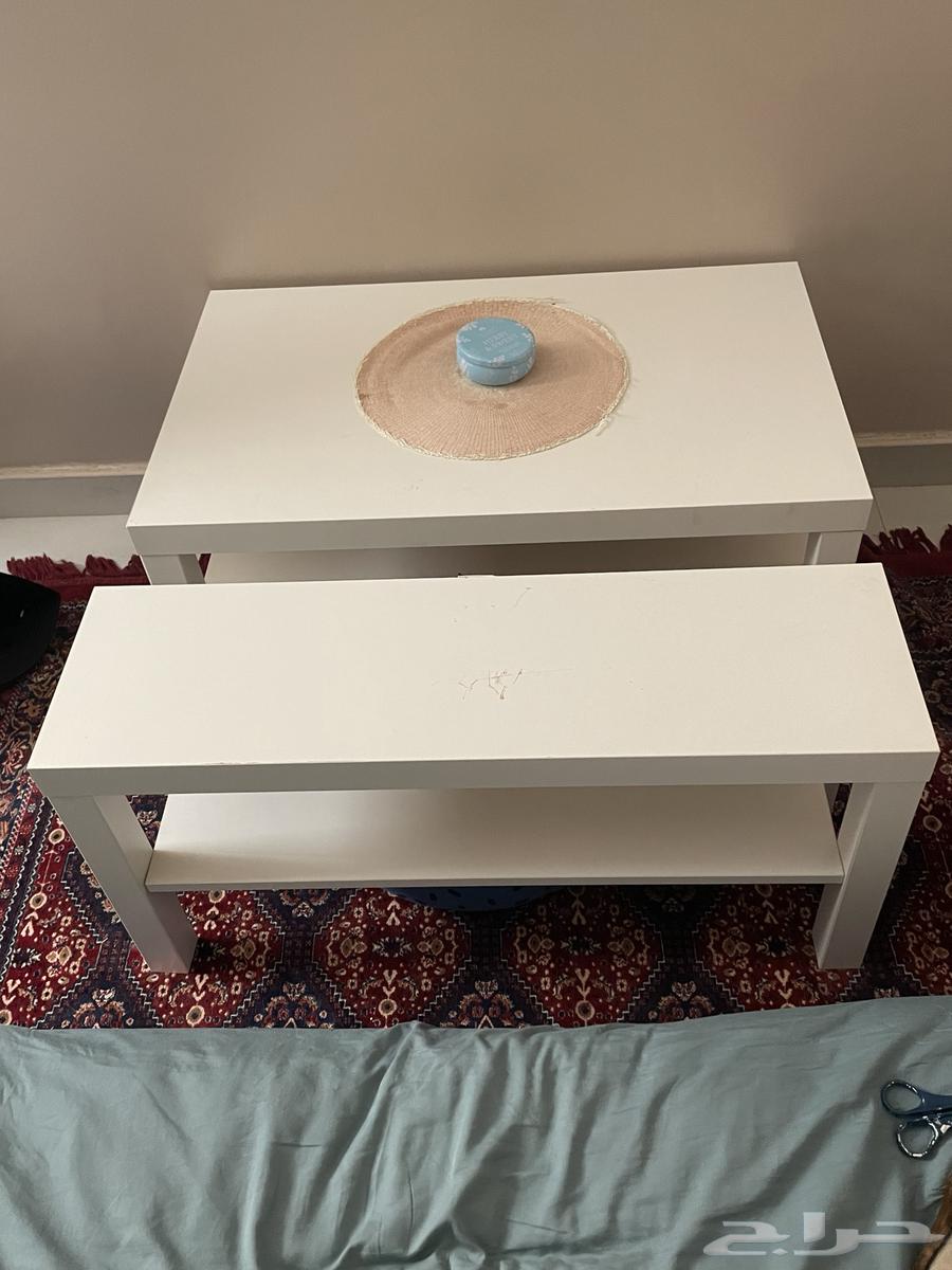 للبيع طاولتين قهوة من ايكيا لون أبيض64545417392642110