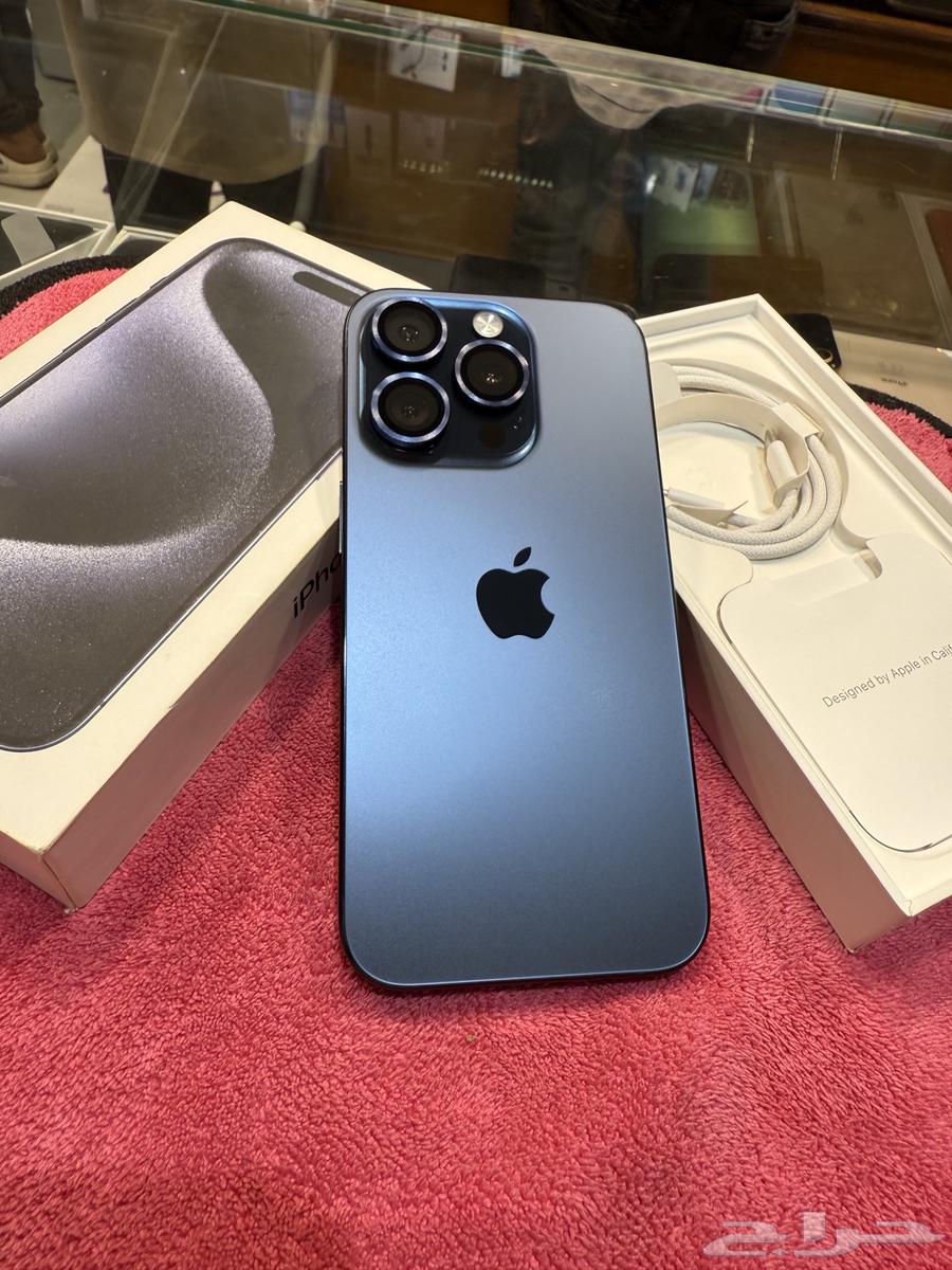 آيفون 15 برو 128 قيقاء بطارية 88  مع كرتونه وكامل اغراضه64552548008195112