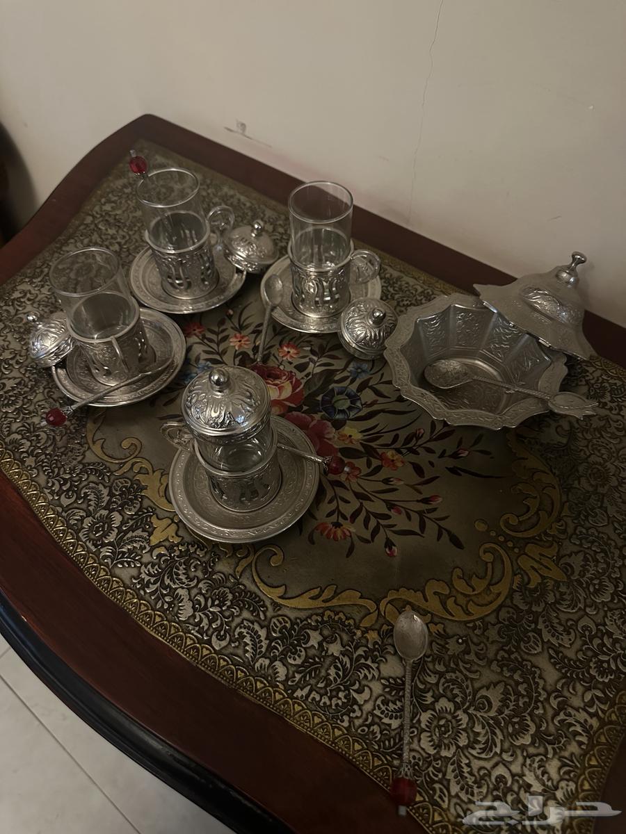 Tea Cups Set of 4 with Spoons, Saucers, Lids, Sugar Bowl with Lid and Spoon64552349067650110