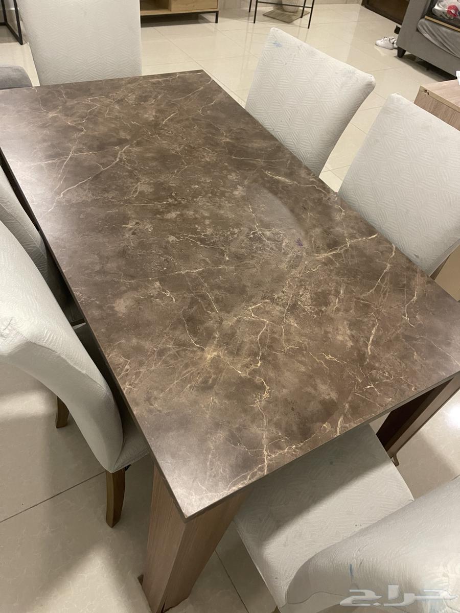 Dining table 6 chairs 2 three-seater sofas for a thousand riyals64550960074754110