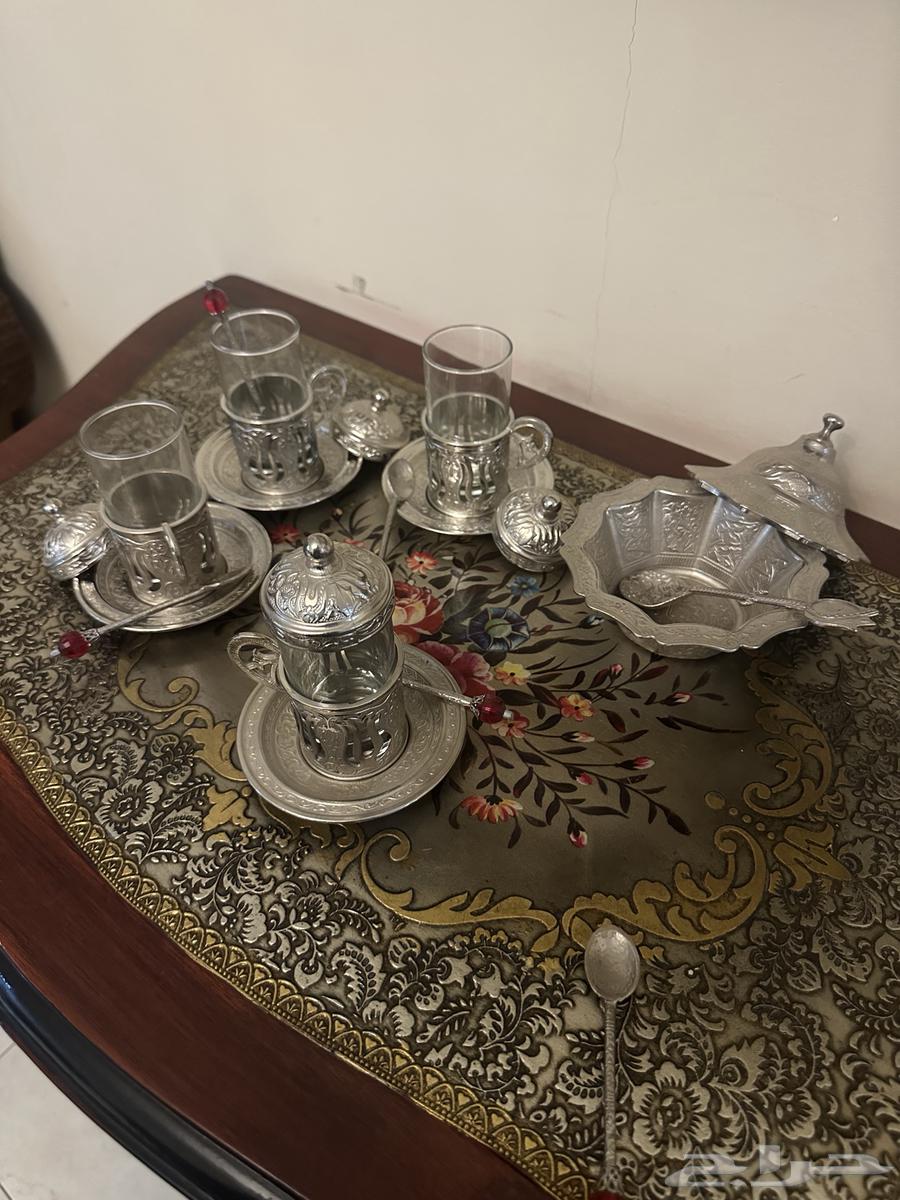 Tea Cups Set of 4 with Spoons, Saucers, Lids, Sugar Bowl with Lid and Spoon64552349067650113