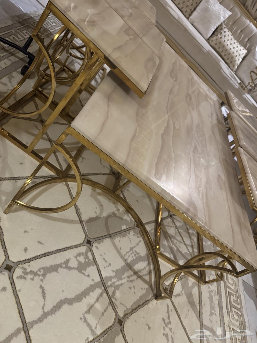 Marble coffee table with 6 side tables64549009175810110