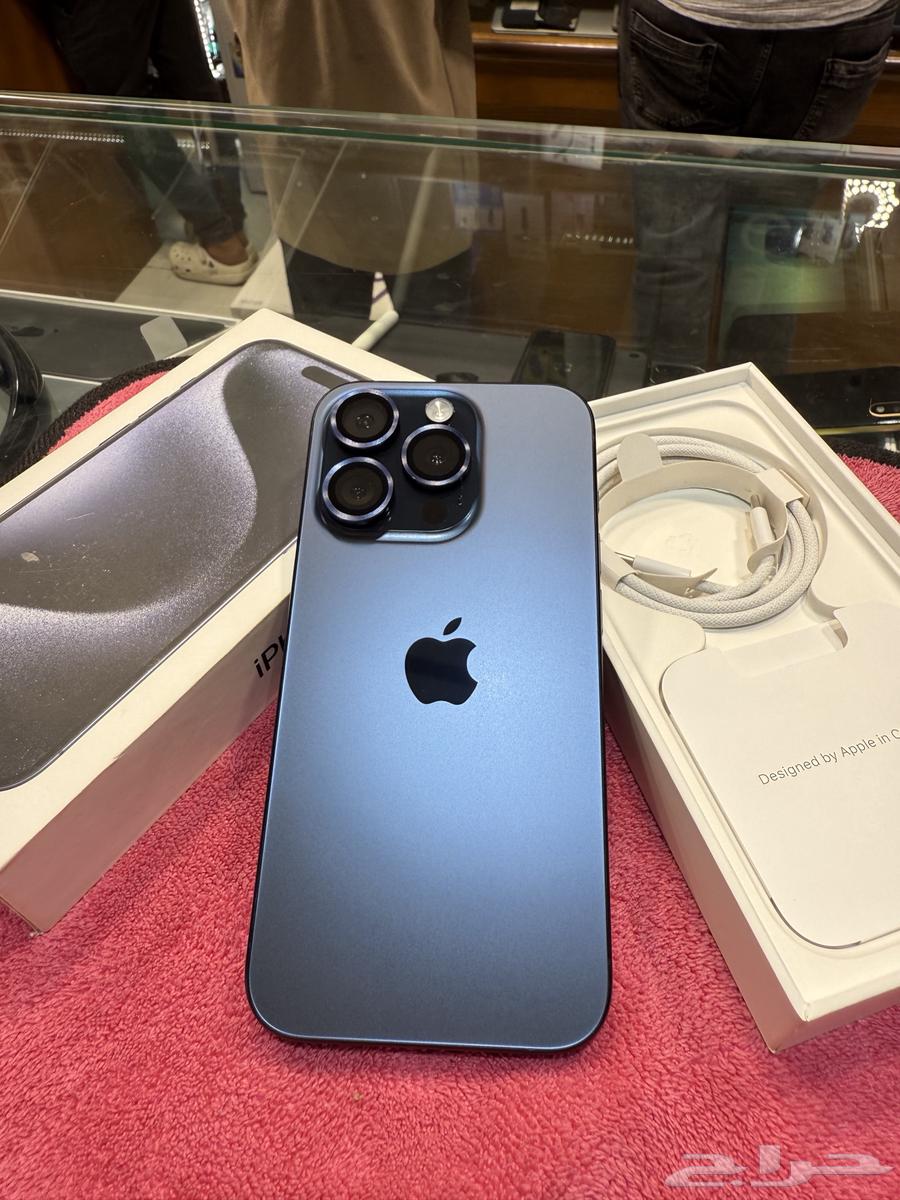 آيفون 15 برو 128 قيقاء بطارية 88  مع كرتونه وكامل اغراضه64552548008195110