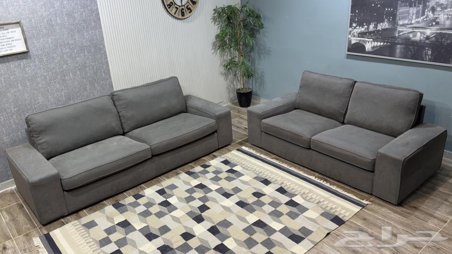 كنبتين من ايكيا تكفي 5 اشخاص ( مستعمل )64547777269507111