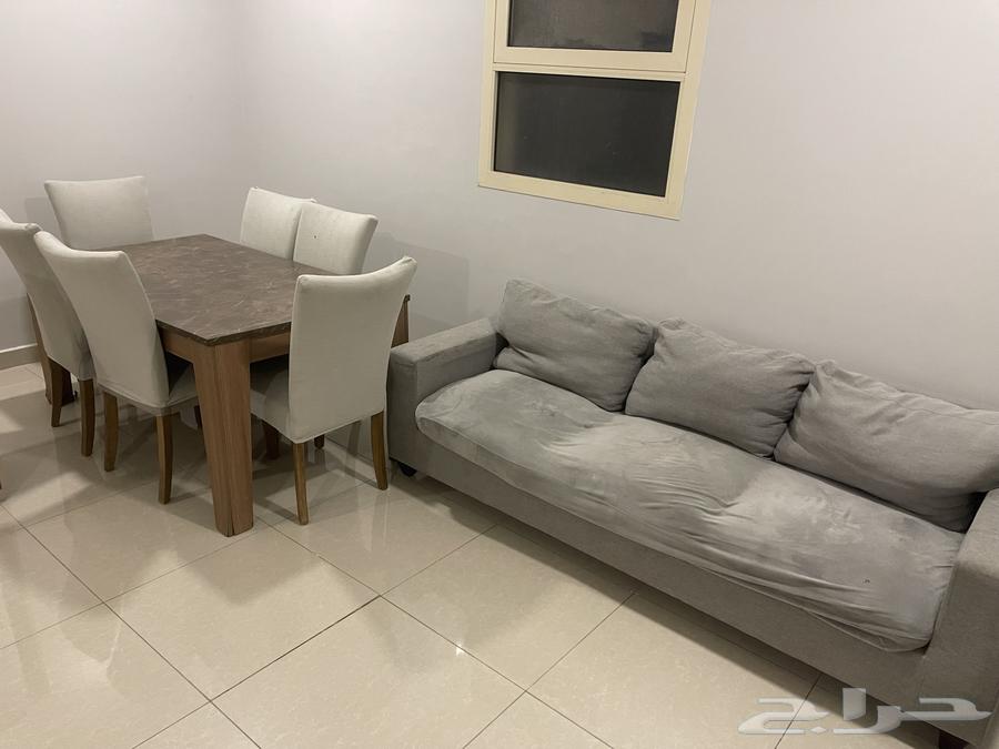 Dining table 6 chairs 2 three-seater sofas for a thousand riyals64550960074754114