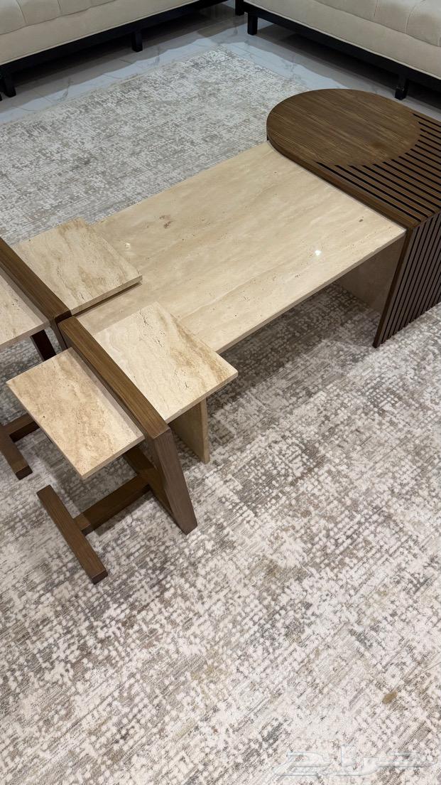 طاولة رخام وخشب للبيع عالسوم64552048273155112