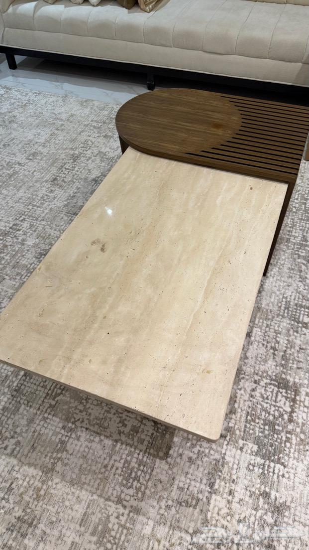طاولة رخام وخشب للبيع عالسوم64552048273155110