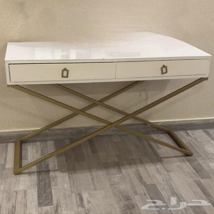 كونسول مدخل ابيض وذهبي جديد64544410712193110