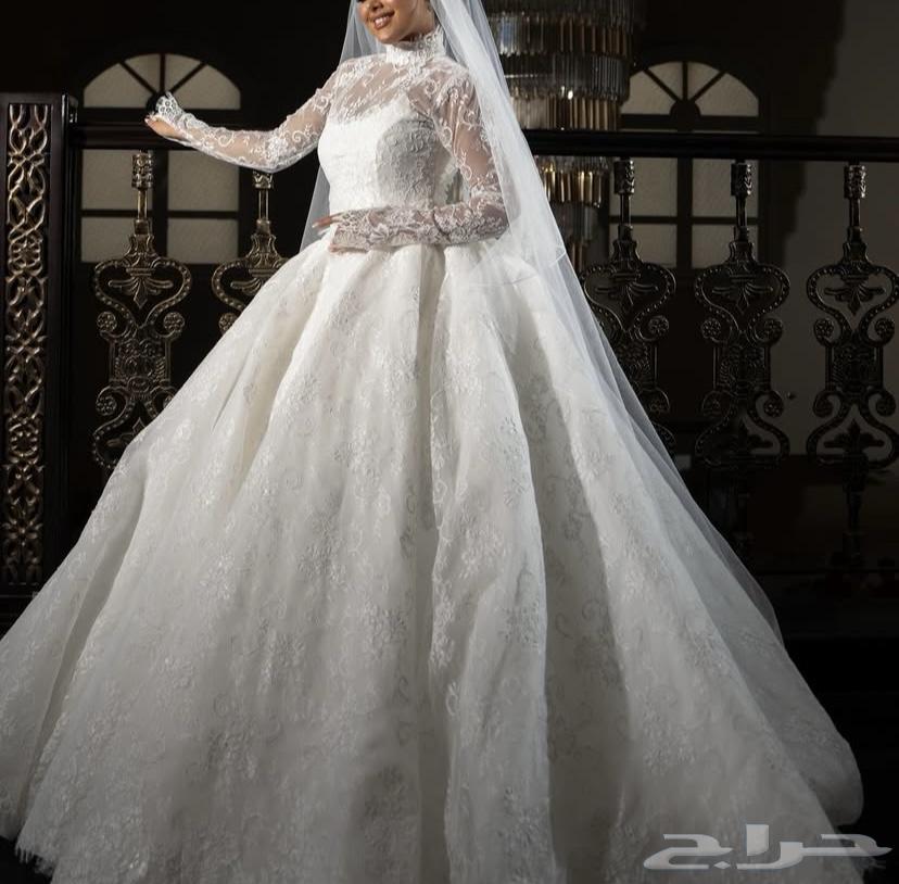 فستان زفاف من مصممه ساره القسامي للبيع مقاس سمول64549783921665113