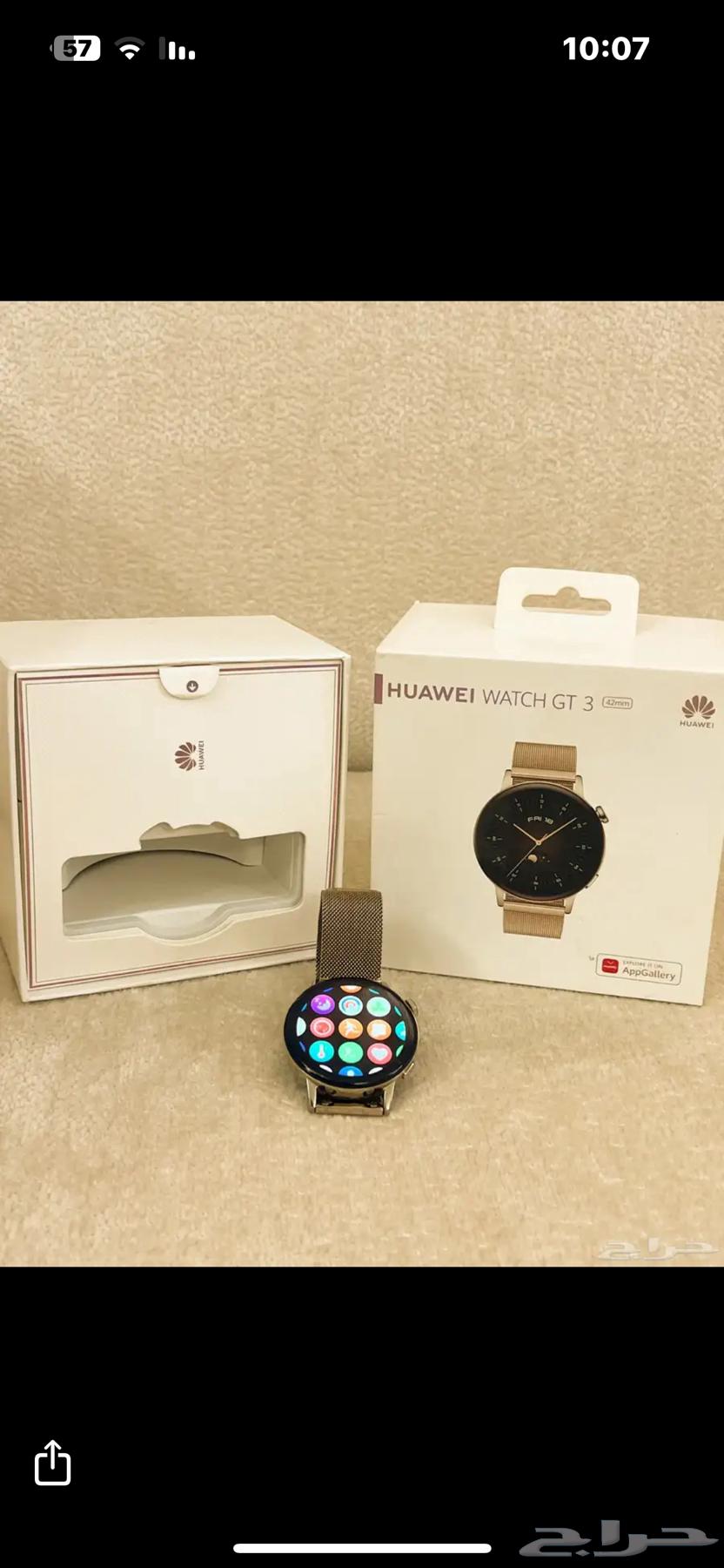 ساعة ذكيه هواوي GT3 مقاس 42 ملم الاصدار الذهبي64545884631171113